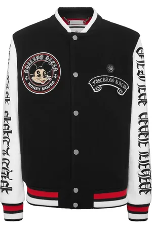 Philipp Plein Collegejacke mit Money-Mouse-Emblem