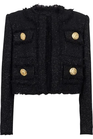 Balmain Cropped-Jacke aus Tweed