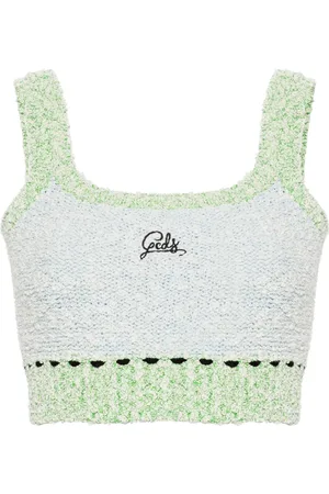 GCDS Cropped-Oberteil mit Logo-Stickerei