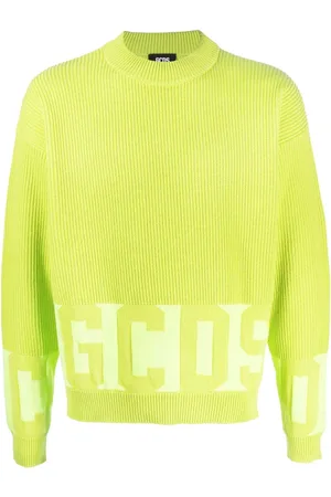 GCDS Intarsien-Pullover mit Logo