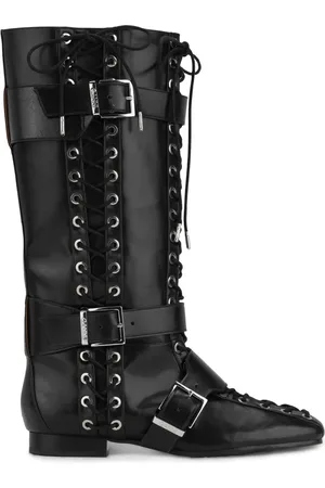 Ganni Stiefel mit Schnürung