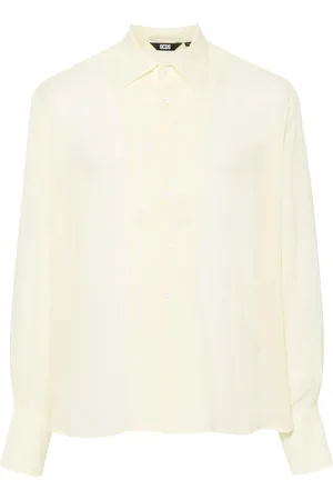 GCDS Georgette-Hemd mit Logo-Stickerei