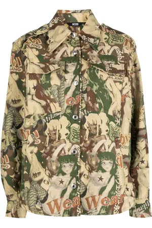 GCDS Hentai Hemdjacke mit Jacquardmuster