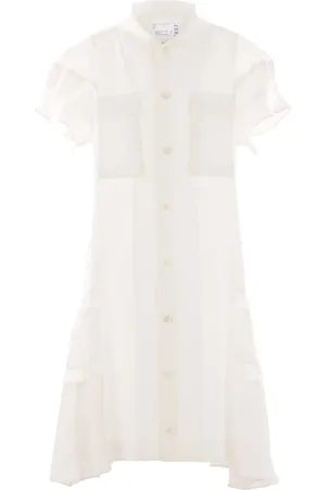 SACAI Hemdkleid mit kurzen Ärmeln