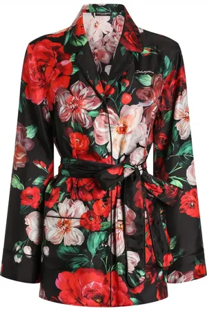 Dolce & Gabbana Twill-Hemd mit Rosen-Print
