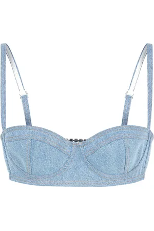 GCDS Jeans-Bustier mit Logo-Verzierung