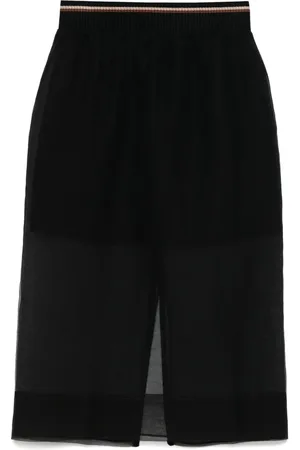 Brunello Cucinelli Semi-transparenter Midirock