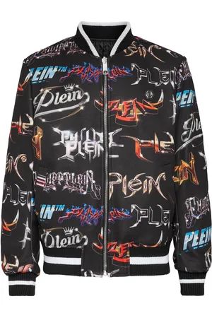 Philipp Plein Wendbare Lettering Bomberjacke