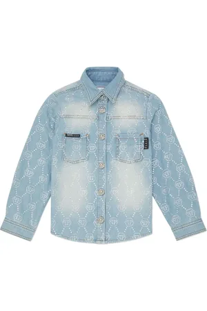 Philipp Plein Jeansjacke mit Monogramm