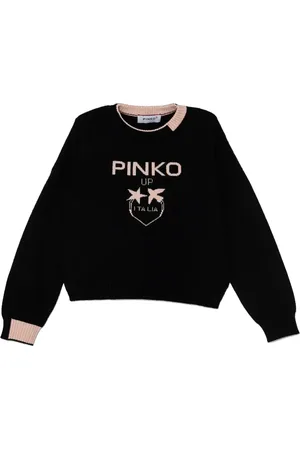 Pinko Pullover mit Intarsien-Logo