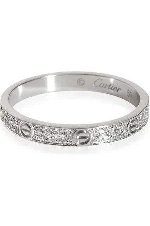 Cartier 18kt Love Weißgoldring mit Diamanten