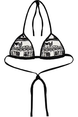 LANEUS Bikinioberteil mit Intarsien-Logo