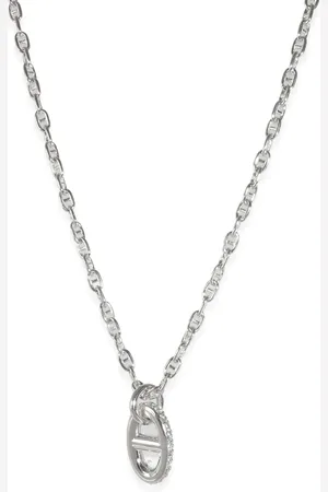 Hermès 18kt Farandole Weißgoldhalskette mit Diamanten