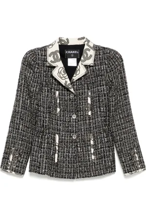CHANEL 2006 einreihige Tweed-Jacke