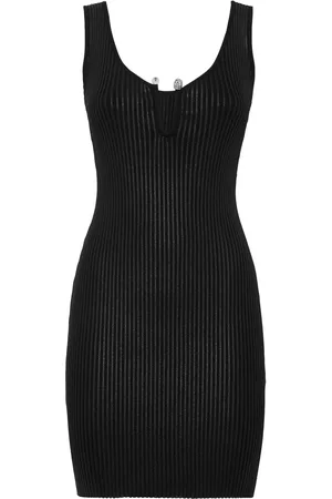 Philipp Plein Beschichtetes Minikleid aus Rippstrick