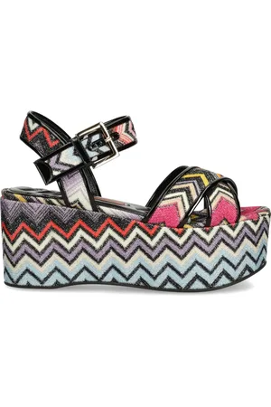 Missoni Plateau-Sandalen mit Zickzackmuster