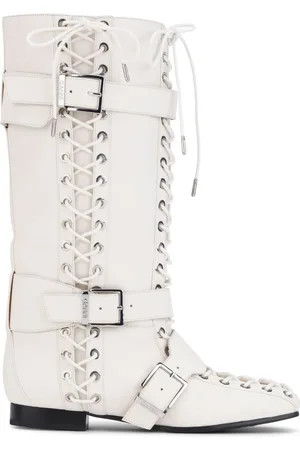 Ganni Stiefel mit Schnürung