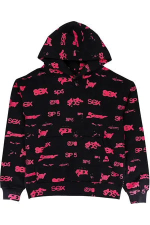 Sp5der "Black" Hoodie mit grafischem Print