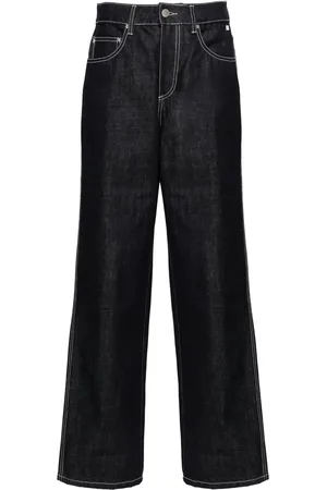 GCDS Halbhohe Wide-Leg-Jeans