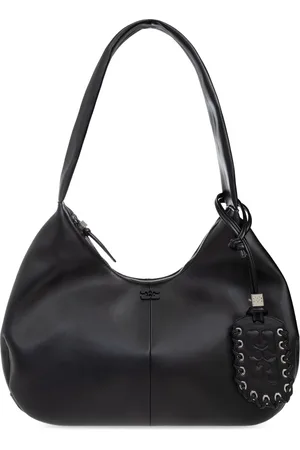 Ganni Schultertasche mit Logo-Schild