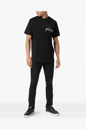 Philipp Plein Gestreiftes Hexagon T-Shirt
