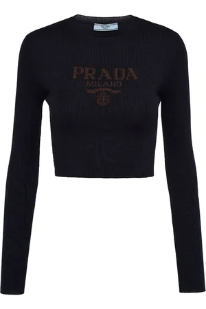 Prada Oberteil mit Intarsien-Logo