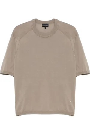 Emporio Armani Fein geripptes T-Shirt