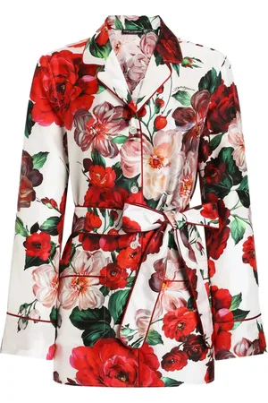 Dolce & Gabbana Twill-Hemd mit Rosen-Print