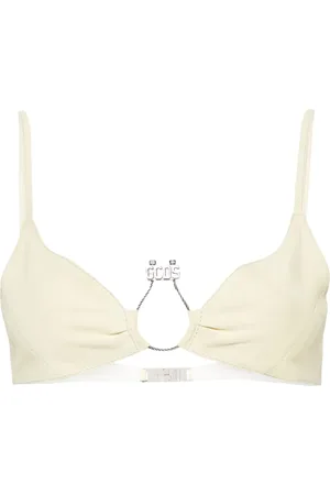 GCDS Hoop Wildleder-Bralet mit Logo-Schild