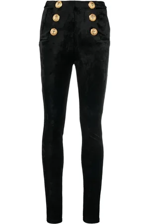 Balmain Skinny-Hose aus Samt