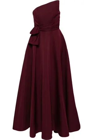 Amsale Asymmetrisches Faille-Abendkleid