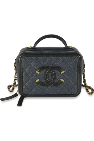 CHANEL 2018-2019 kleine CC Filigree Kosmetiktasche