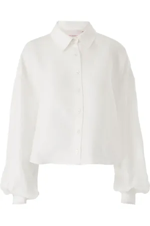 Carolina Herrera Cropped-Seidenhemd