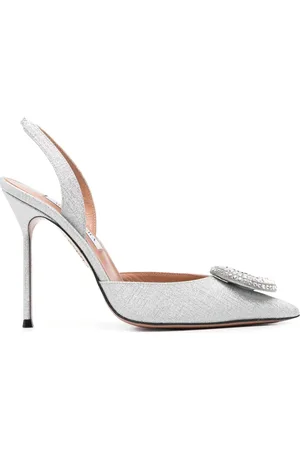 Aquazzura Crystal Hoop Sling Pumps 105mm