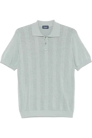 DRUMOHR Poloshirt in Pointelle-Strick