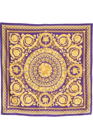 VERSACE Seidenschal mit Blumen-Print