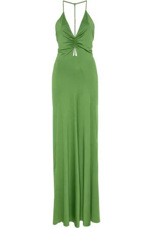 Victoria Beckham Geraffte Robe mit V-Ausschnitt
