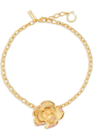 Oscar de la Renta Halskette mit Pavé-Rosenanhänger