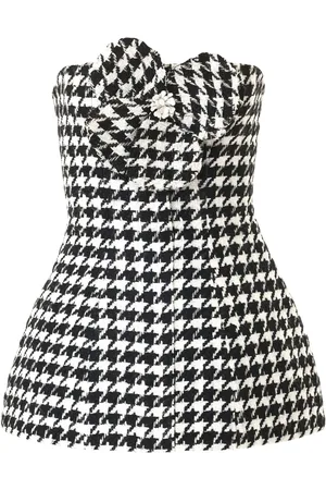 Carolina Herrera Oberteil mit Hahnentrittmuster