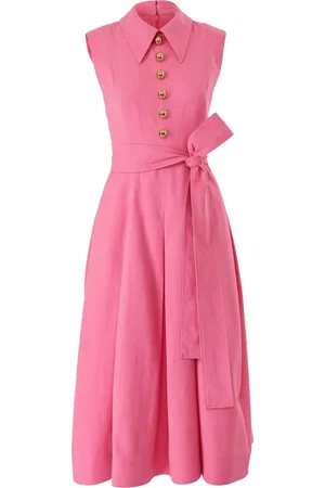 Carolina Herrera Midikleid mit Gürtel