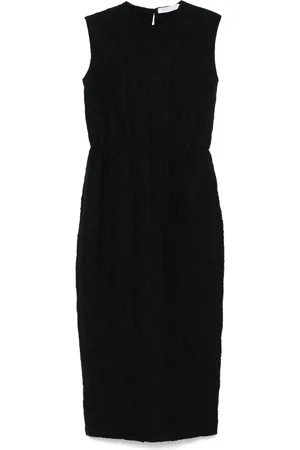 Harris Wharf London Midikleid mit Knitterfalten