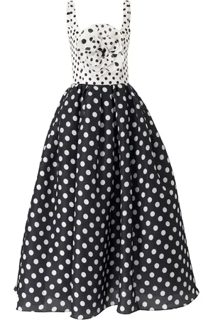 Carolina Herrera Midikleid mit Polka Dots