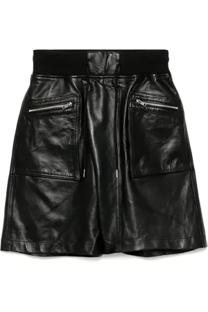 R13 Überkreuzte Shorts aus Leder