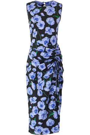Carolina Herrera Midikleid mit Blumen-Print