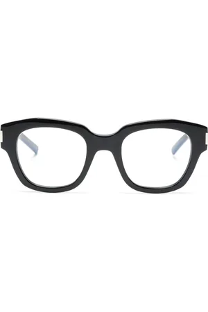 Saint Laurent Eckige Brille mit Logo-Gravur