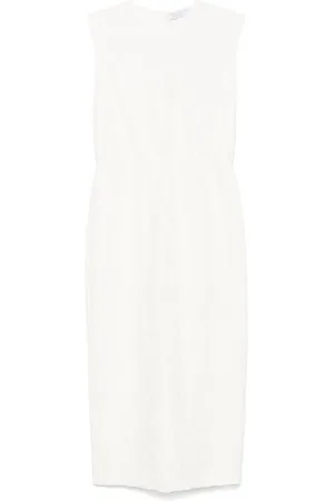 Harris Wharf London Midikleid mit Knitterfalten