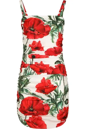 Dolce & Gabbana Kleid mit Mohn-Print
