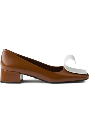 Prada Pumps aus gebürstetem Leder 35mm