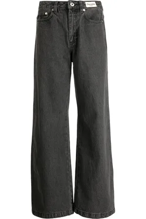 Chocoolate Halbhohe Wide-Leg-Jeans