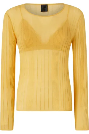 Pinko Geripptes Sheer-Oberteil